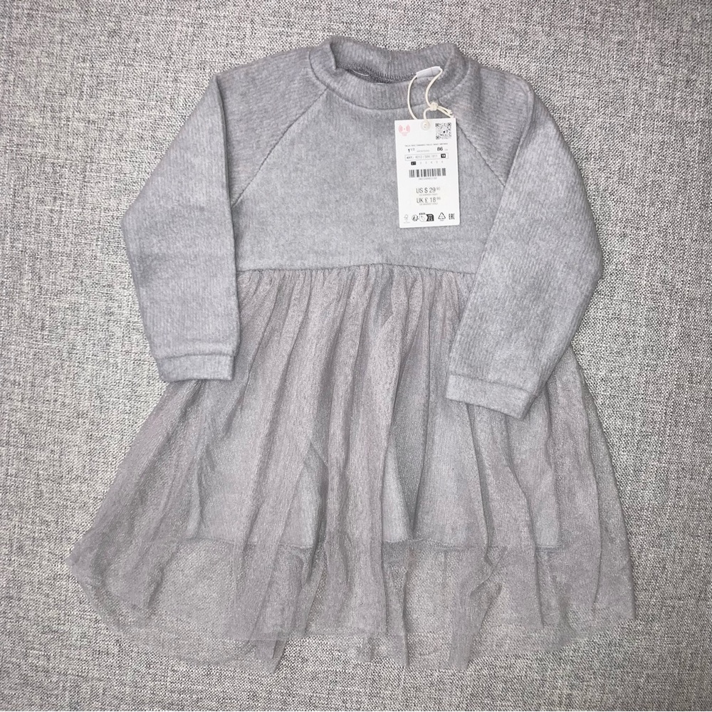 Zara 1.5y or 5 sweatshirt tutu dresses NWT